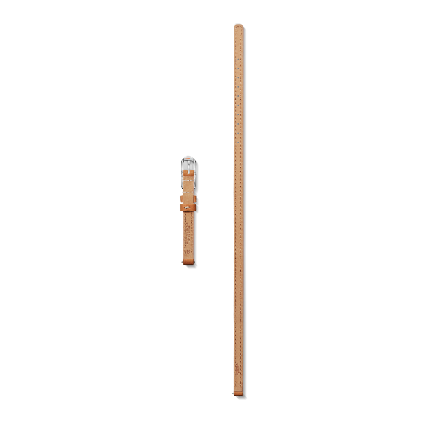 8mm Bourbon/Blush Reversible Leather Strap - Bourbon / Blush