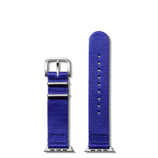 20mm Cobalt Blue Split Nylon Apple Watch Strap - Cobalt