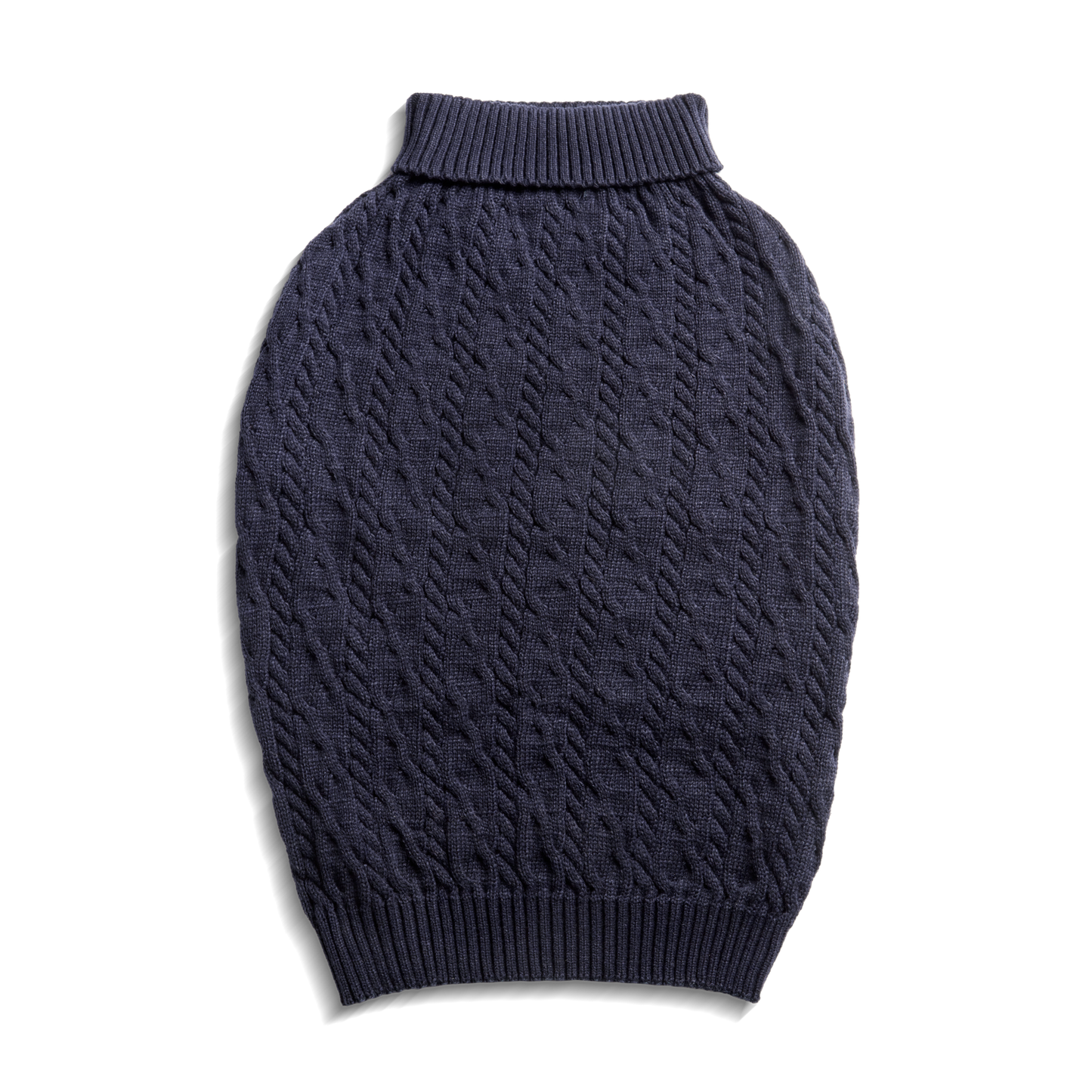 Cable Knit Dog Sweater - Navy