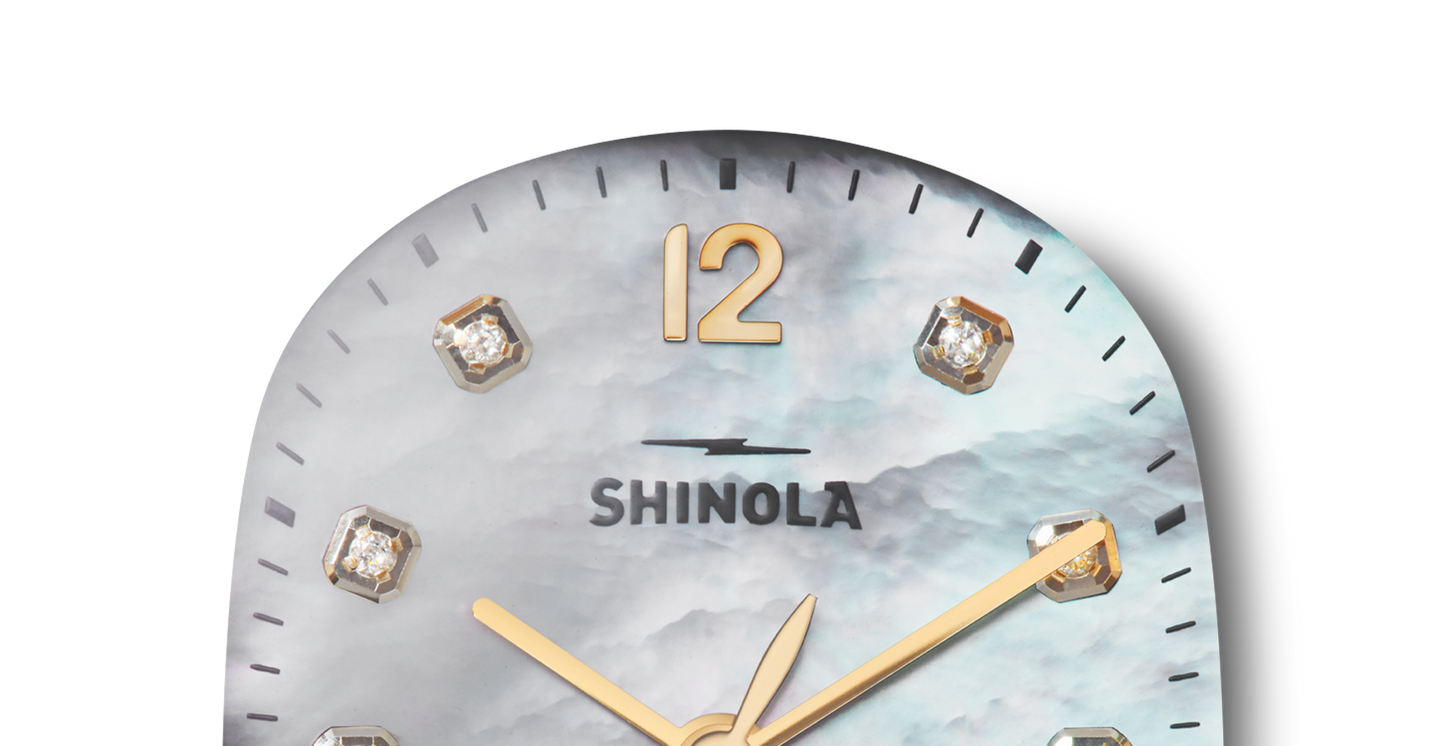 Diamond Bixby Watch - White Mother of Pearl