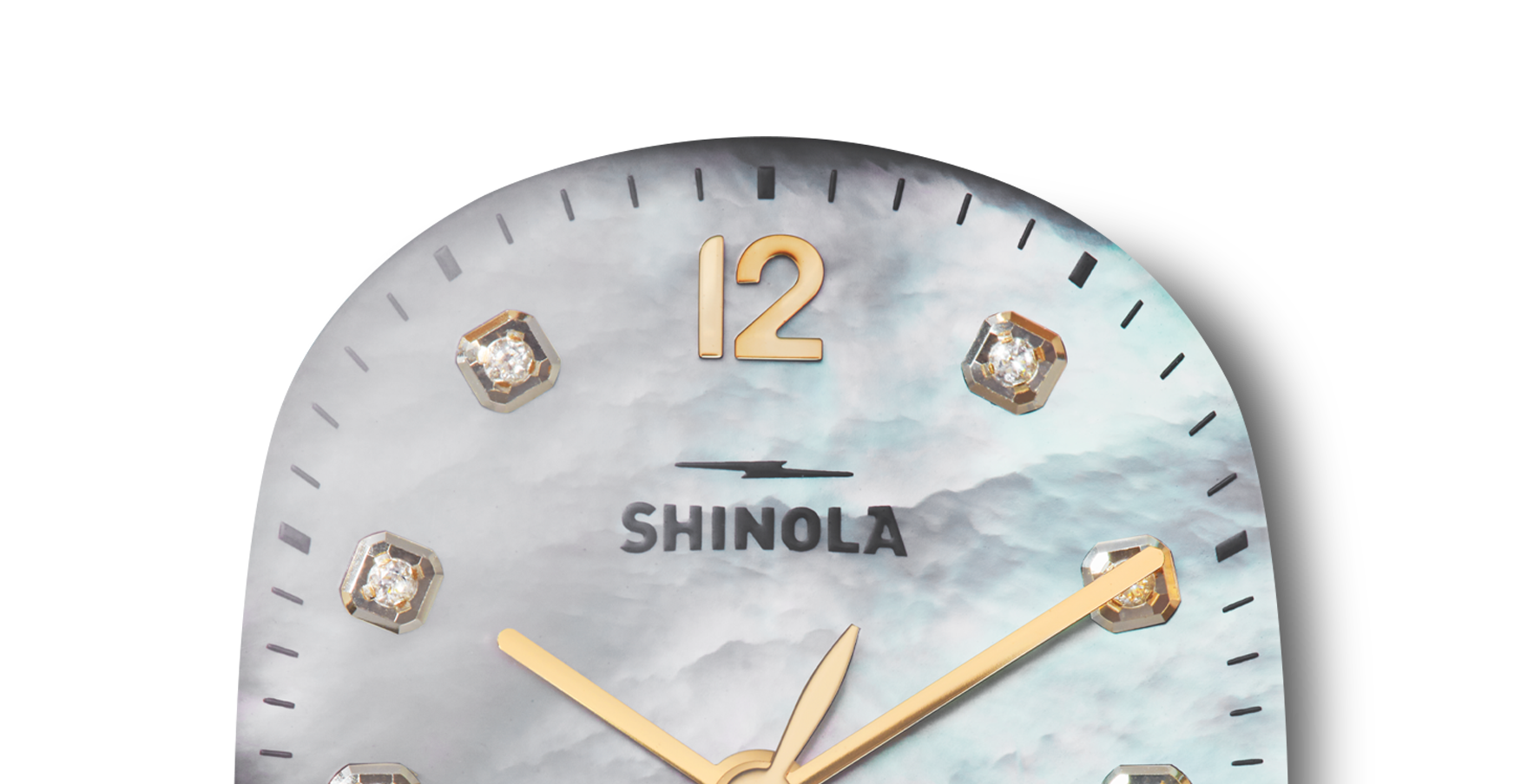 Diamond Bixby Watch - White Mother of Pearl