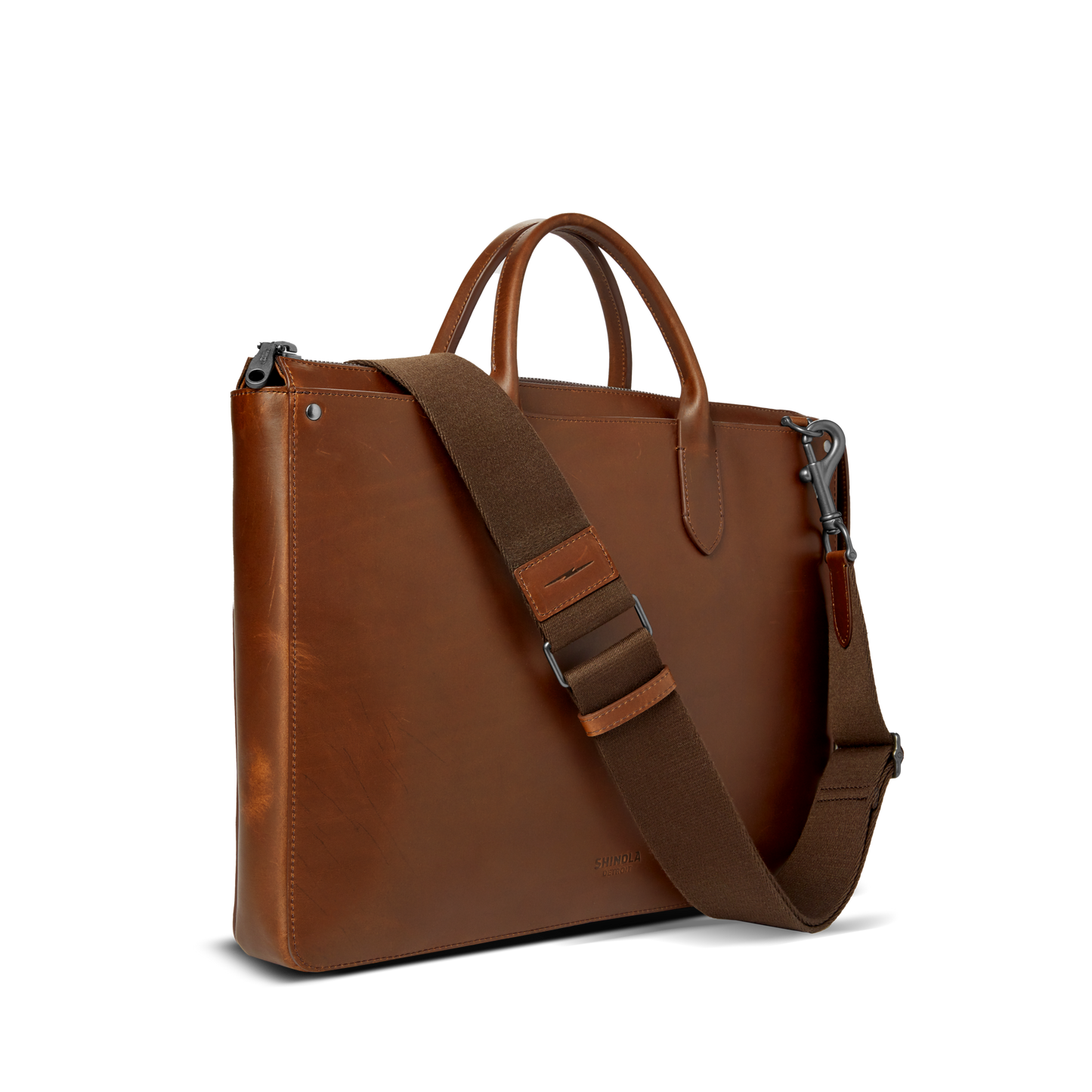 Slim Traveler Briefcase - Medium Brown