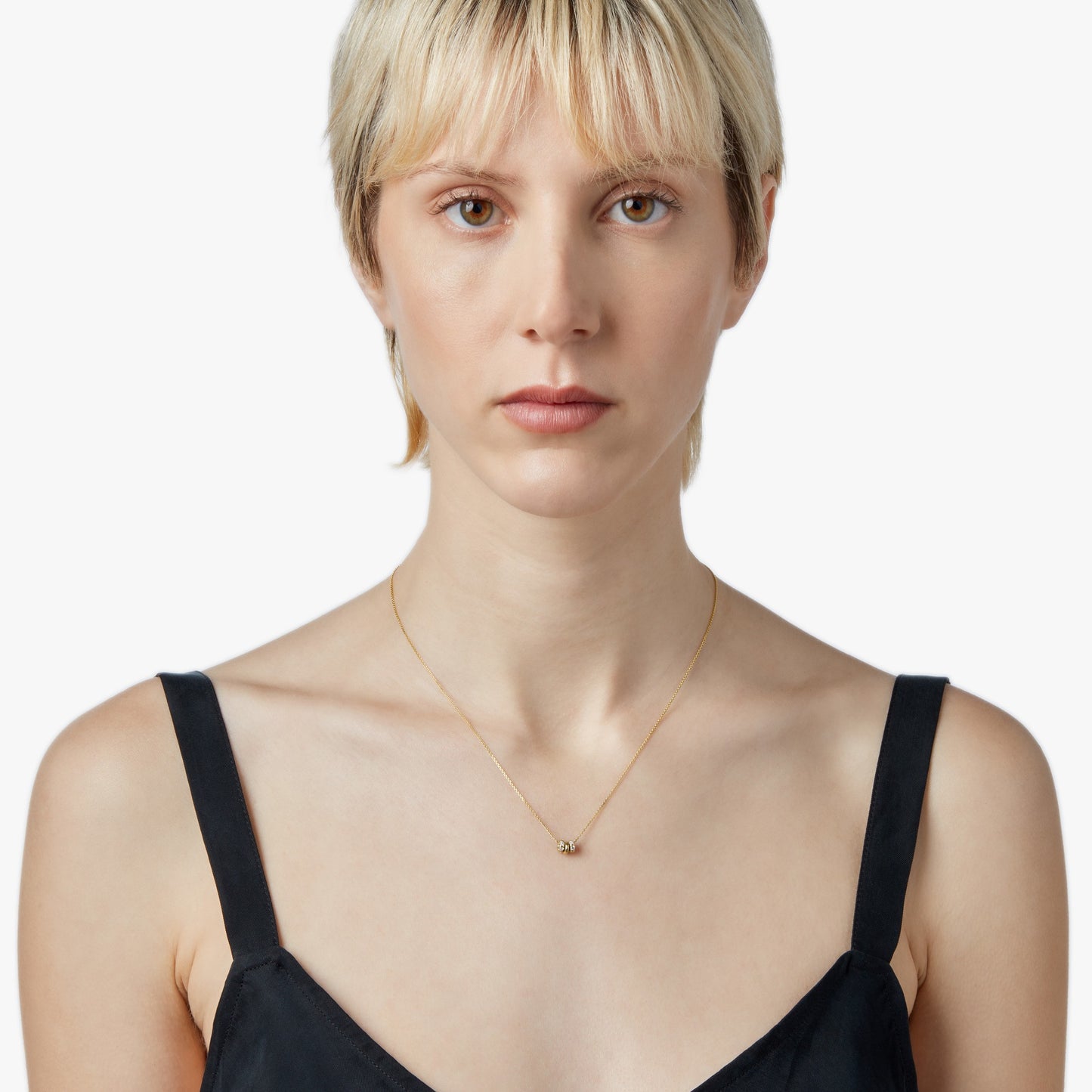 Rondelle Charm Necklace - Yellow Gold