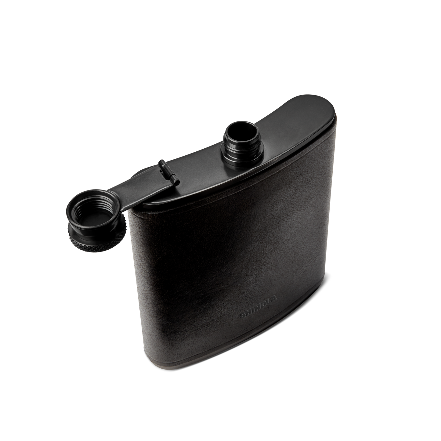 Leather Wrapped Flask - Black