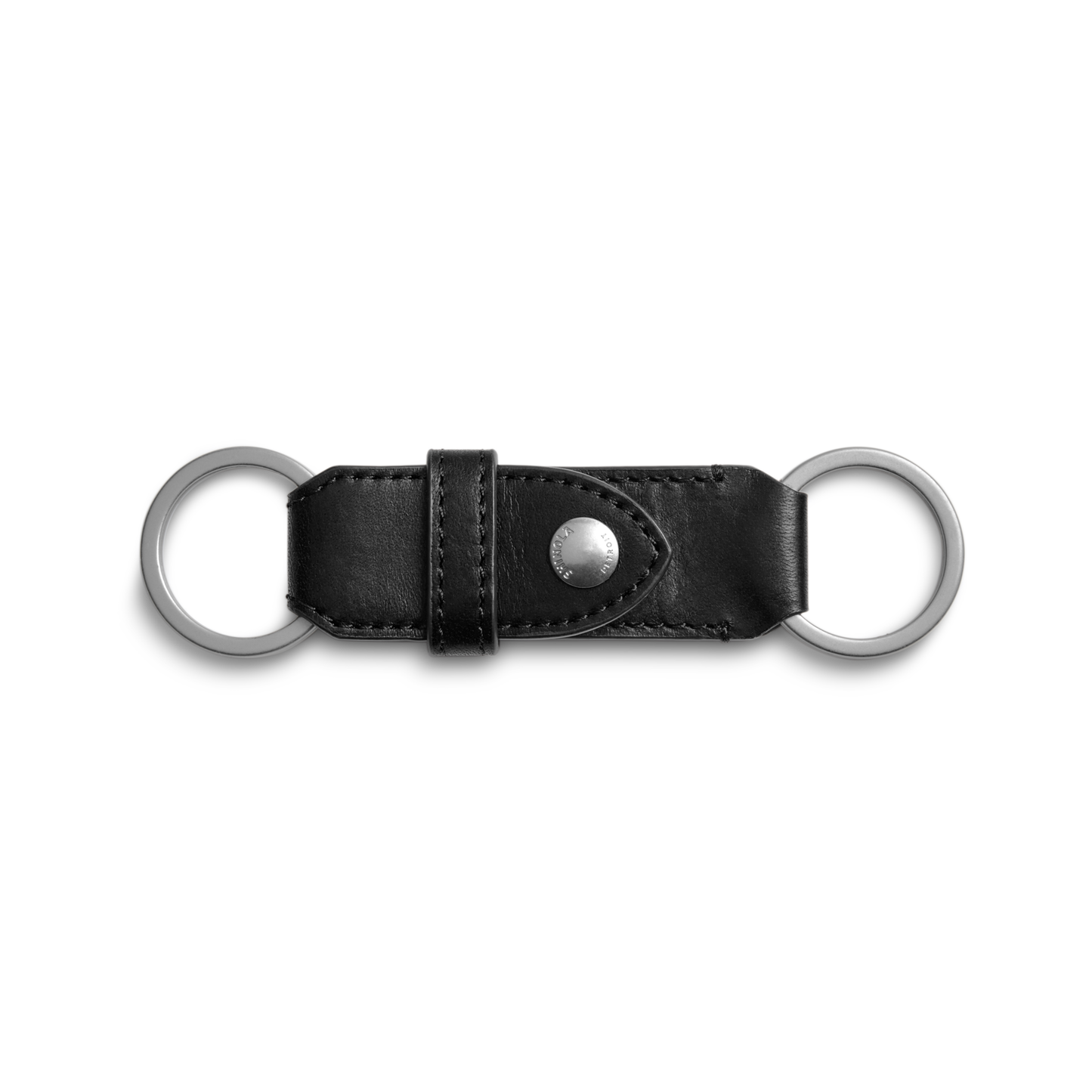 Leather Valet Key Fob - Black