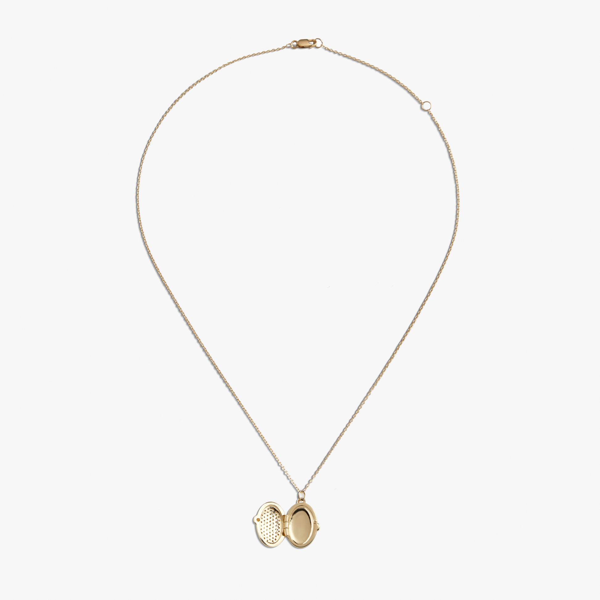 Diamond Pave Petite Keepsake Locket - Yellow Gold