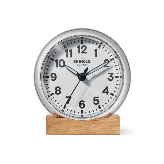 6" Runwell Clock - White