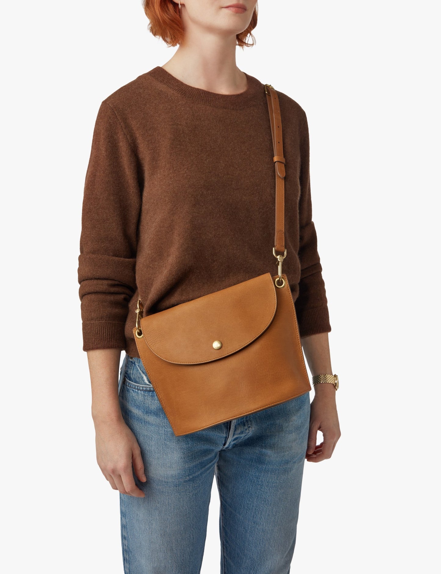 Convertible Birdy Bucket Bag - Tan