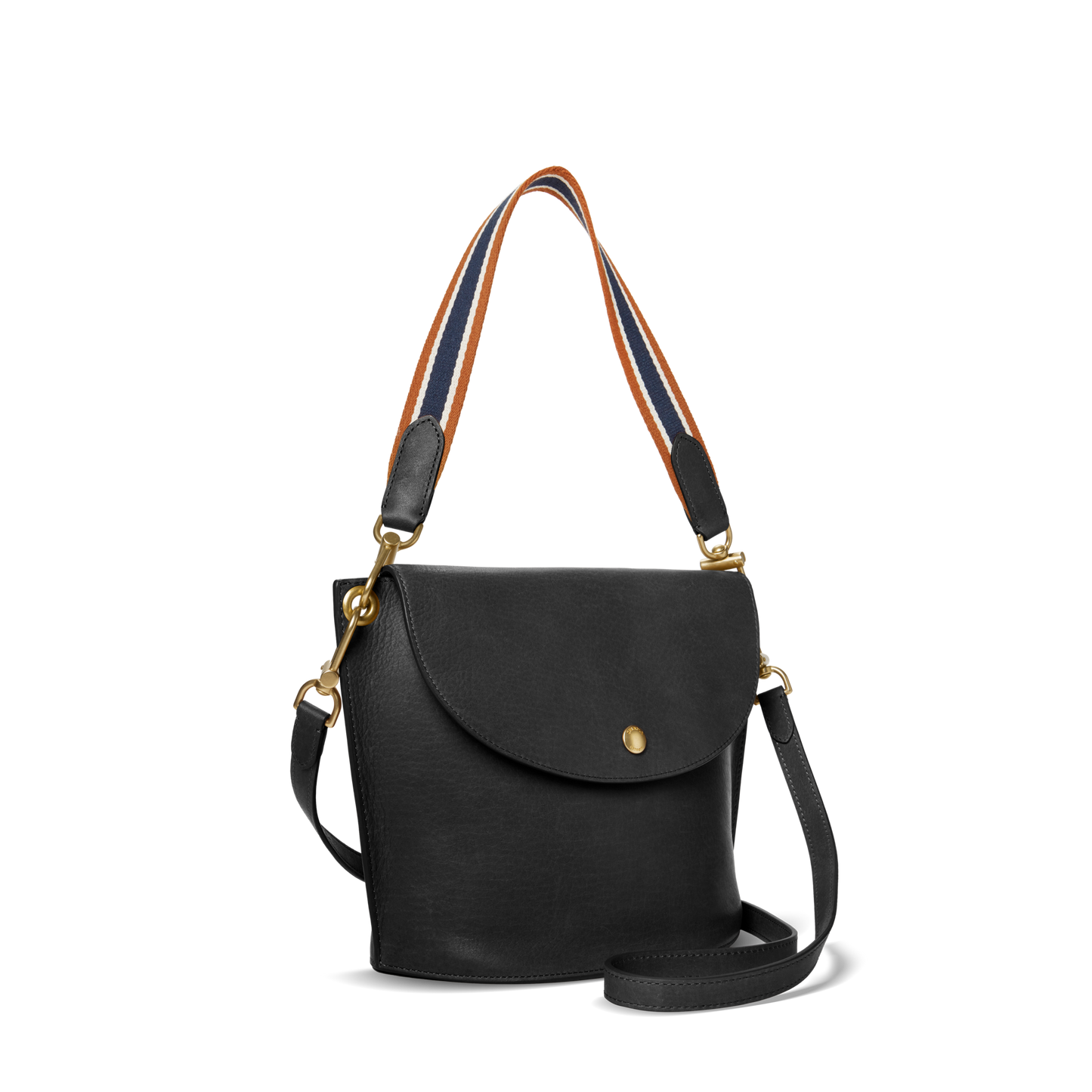Convertible Birdy Bucket Bag - Brand Stripe / Black