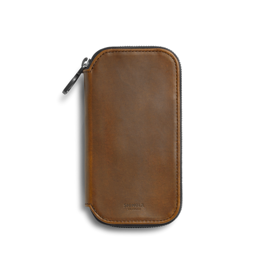 Travel Watch Case - Medium Brown