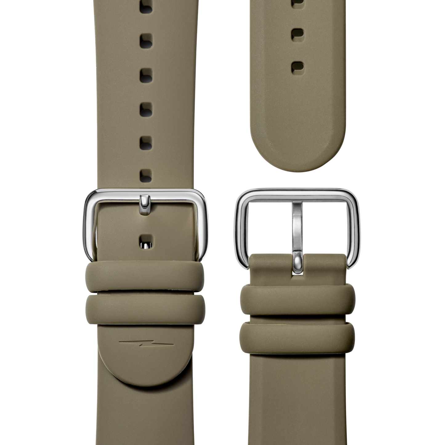 QR Strap: 22/20 Silicone, Sleek Loop, PoSS - Khaki