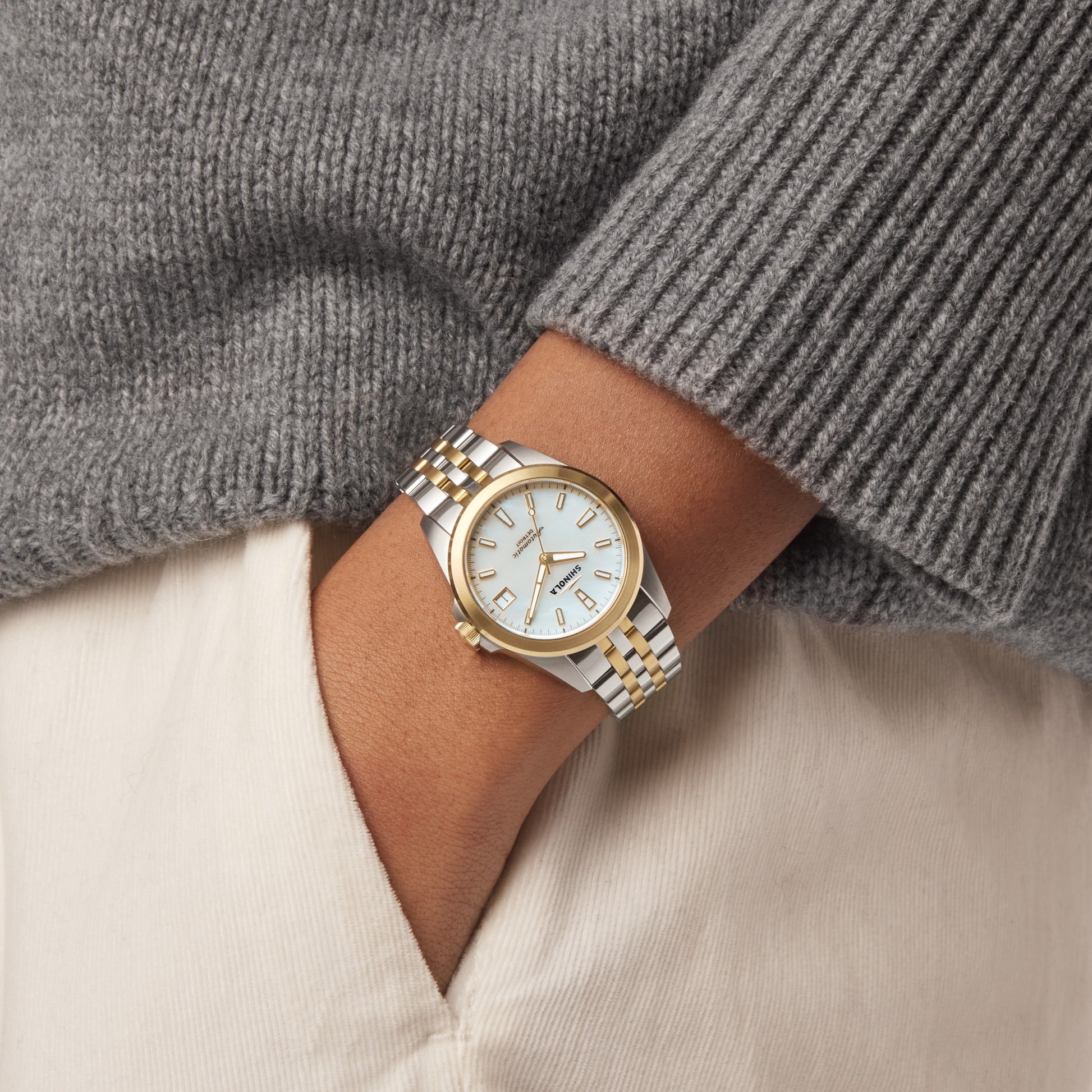 Circadian Monster Automatic Watch - White Mother of Pearl