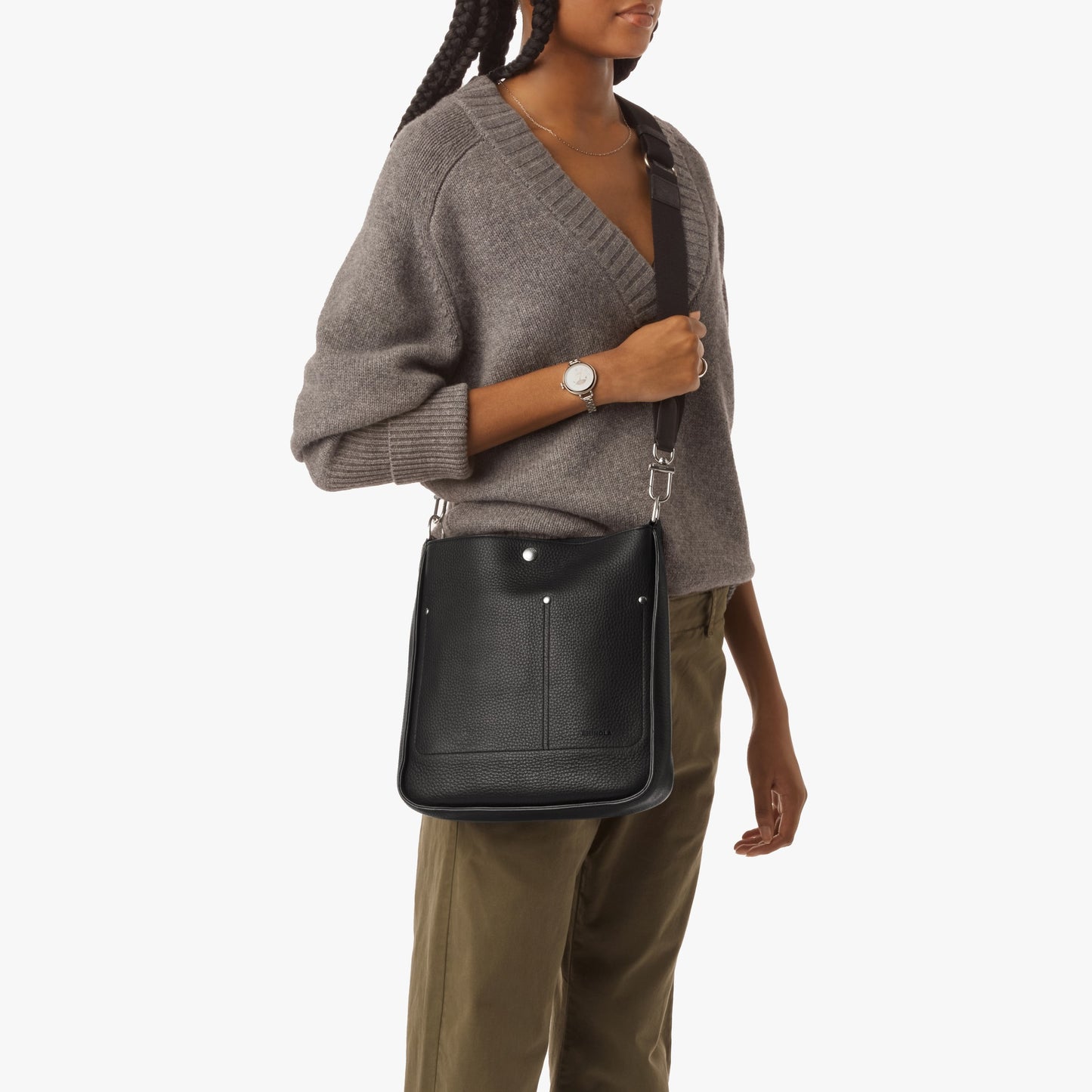 Pocket Crossbody Bag - Black