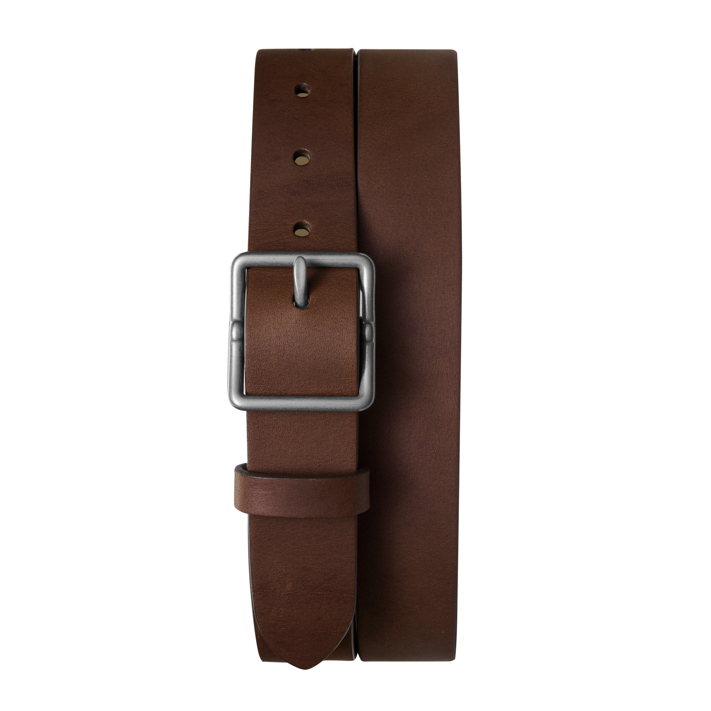 1 1/4" Center Bar Buckle Belt - Medium Brown