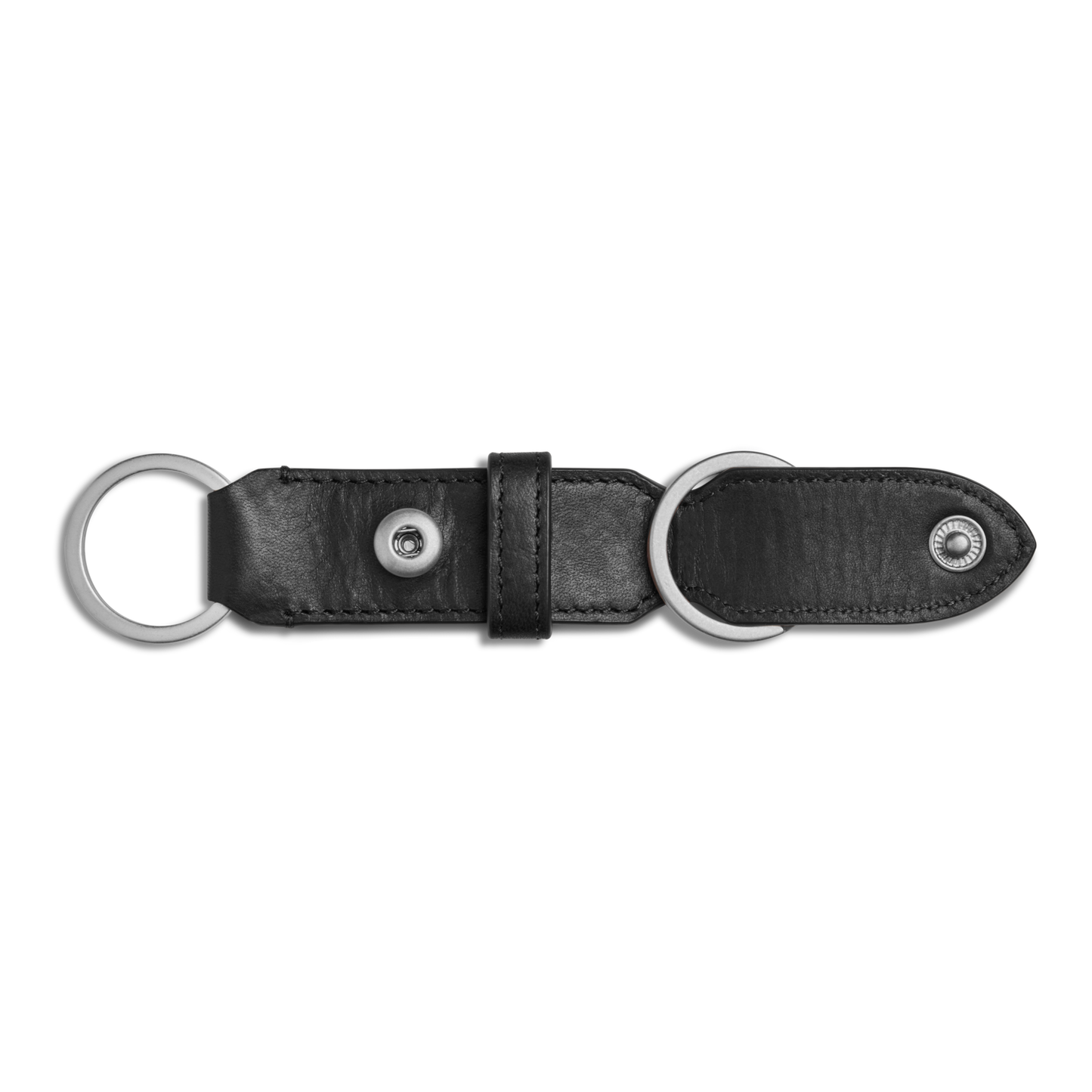 Leather Valet Key Fob - Black
