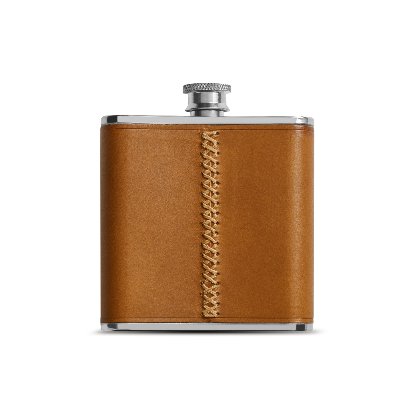 Leather Wrapped Flask - Tan