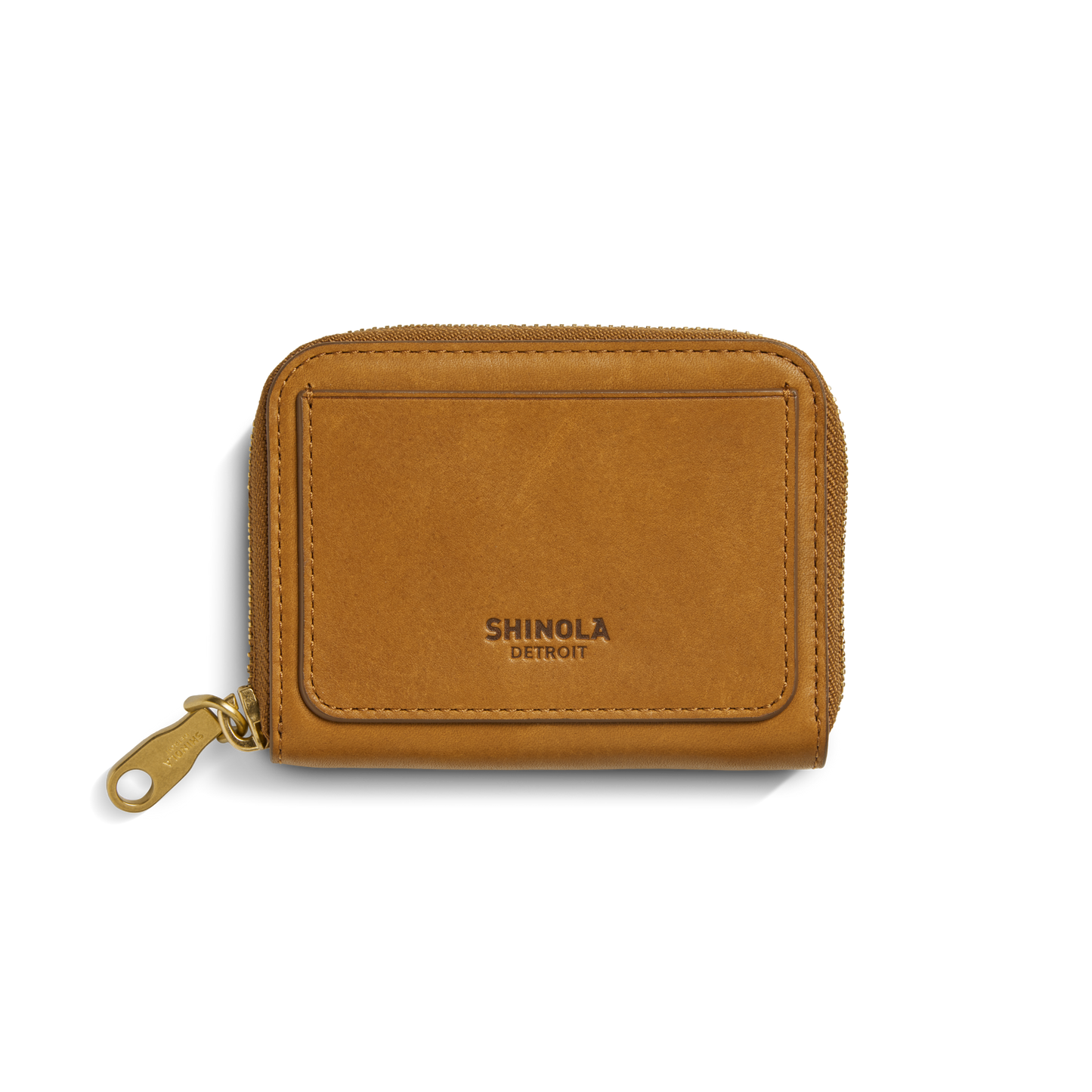Pocket Small Zip Around Wallet - Tan