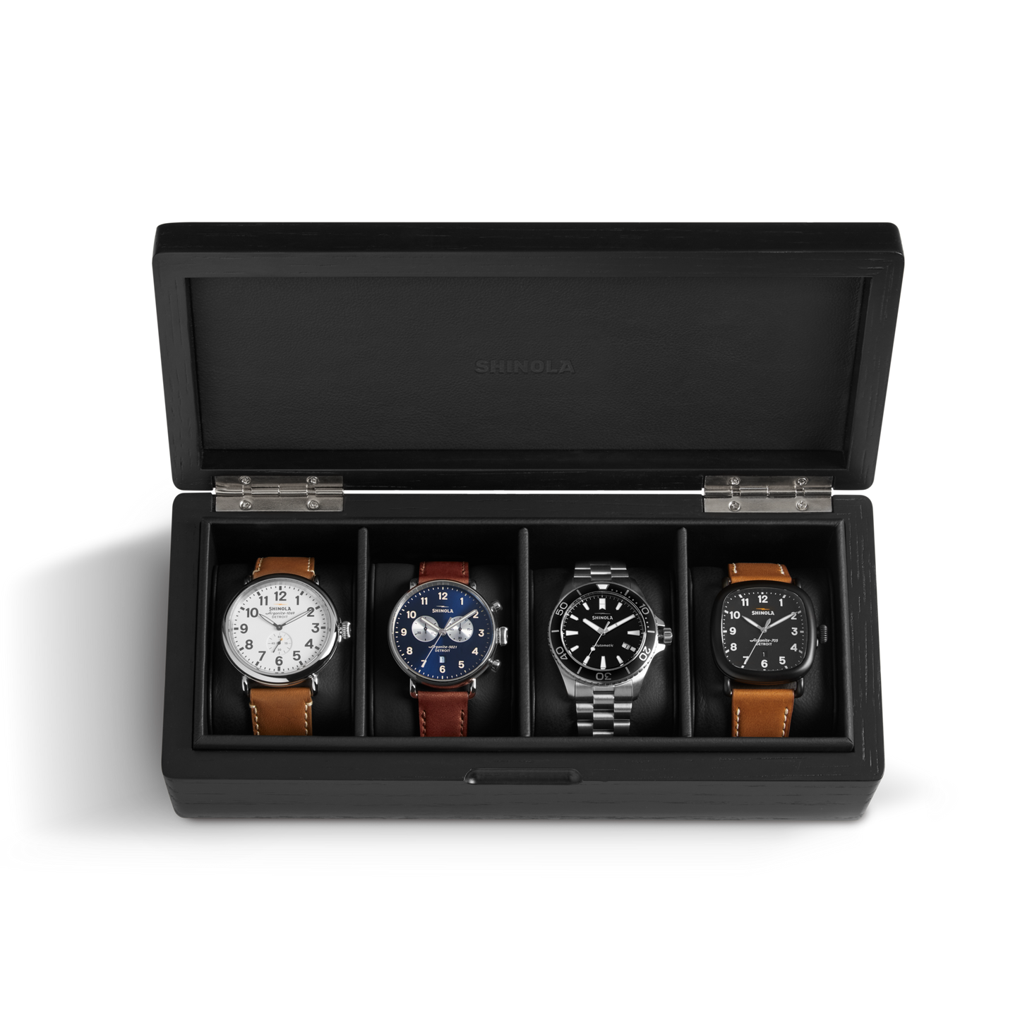 4 Slot Watch Box - Black