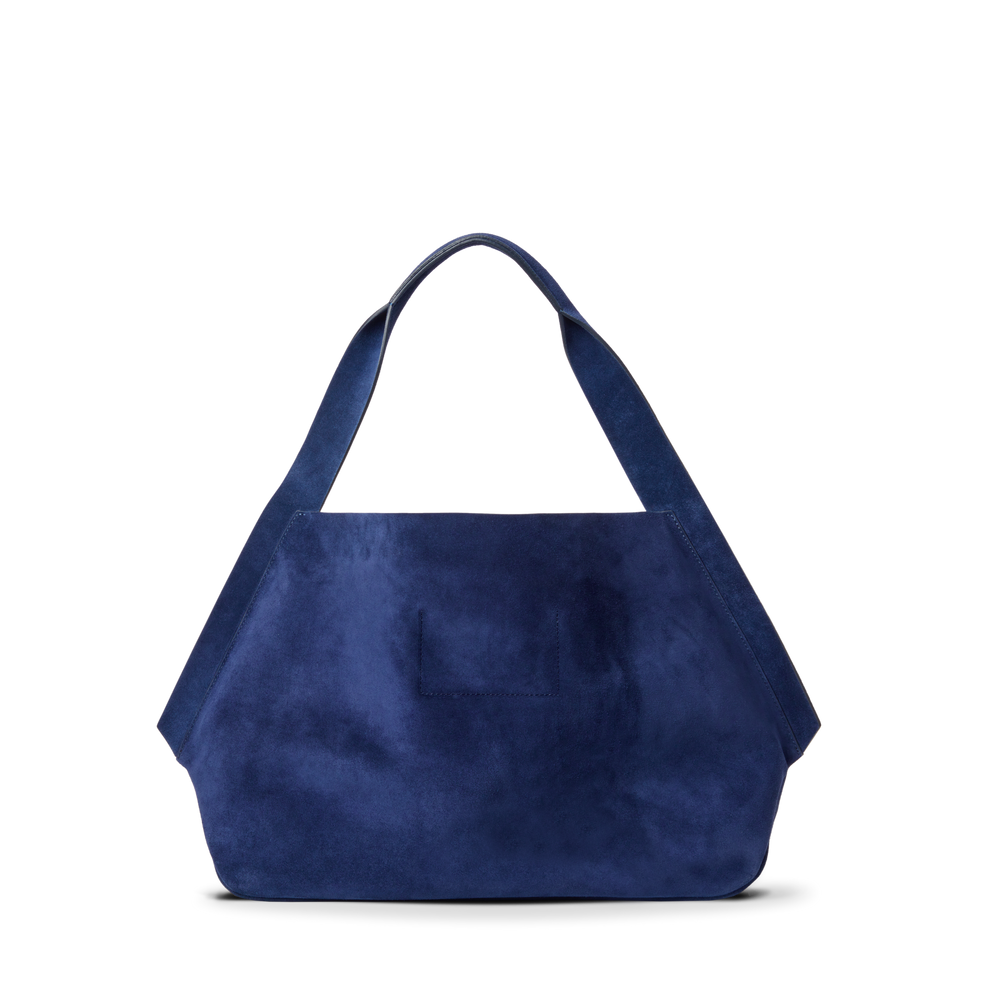Derby Shoulder Bag - Sapphire Suede
