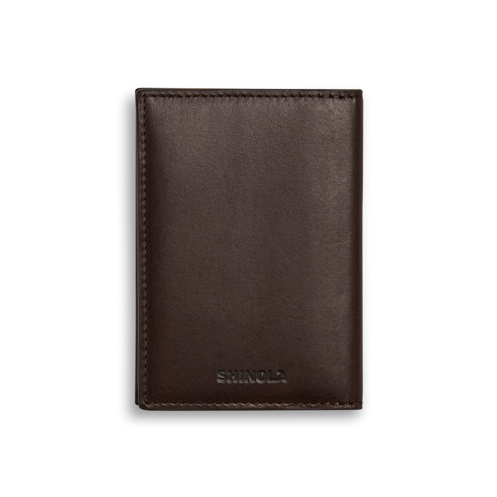 Folded Card Holder Wallet - Dark Brown