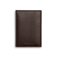Folded Card Holder Wallet - Dark Brown