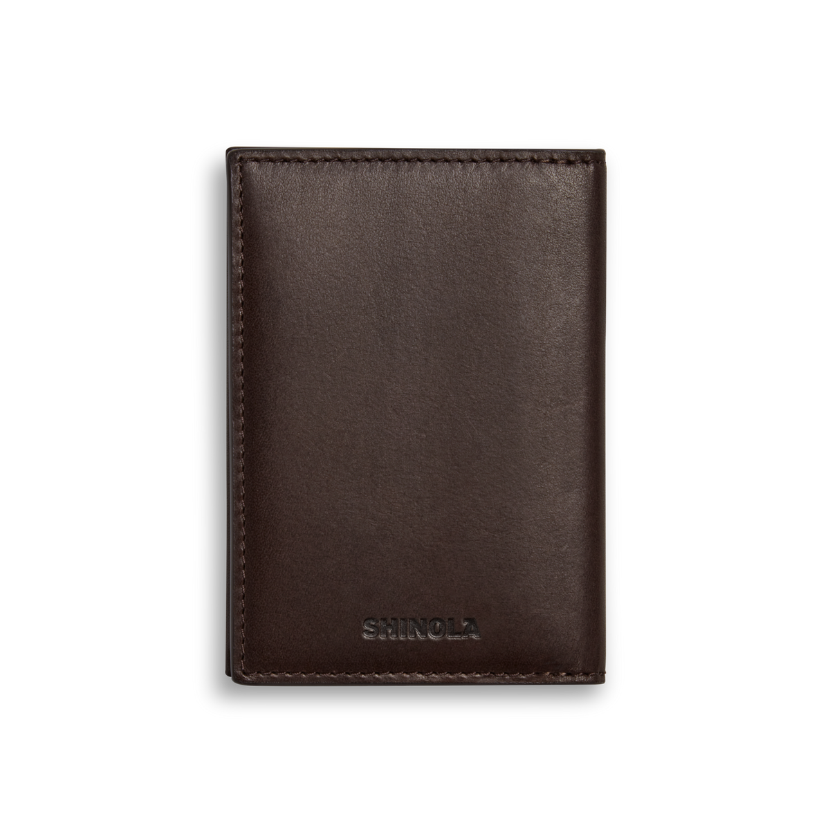 Folded Card Holder Wallet - Dark Brown