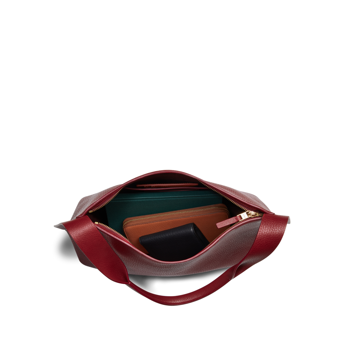 Medium Derby Shoulder Bag - Ruby
