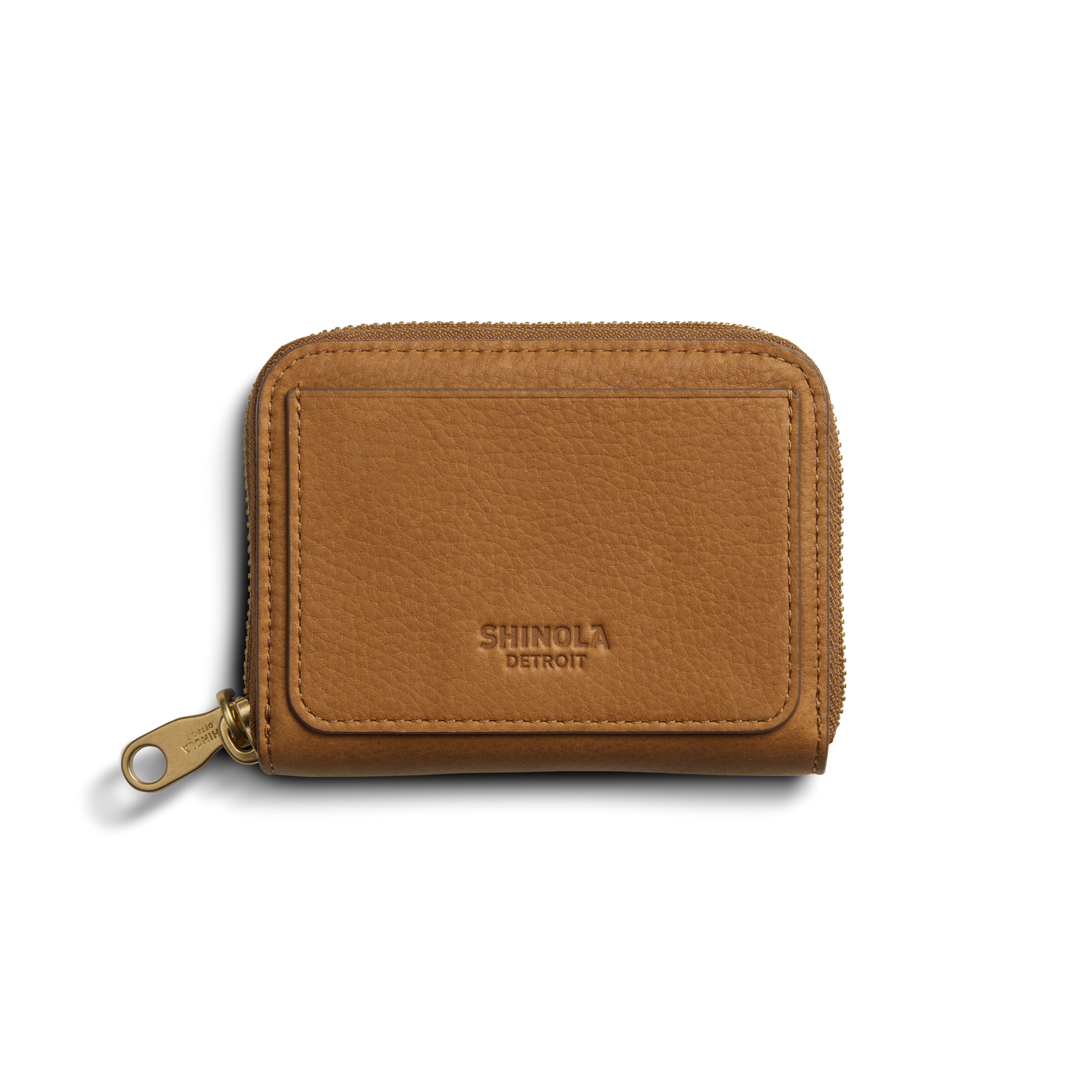 Pocket Small Zip Around Wallet - Tan