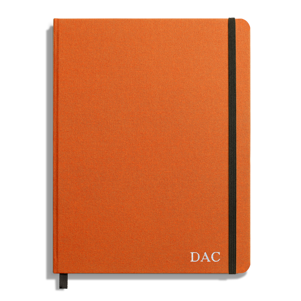 Large Hard Ruled Journal - Bold Orange