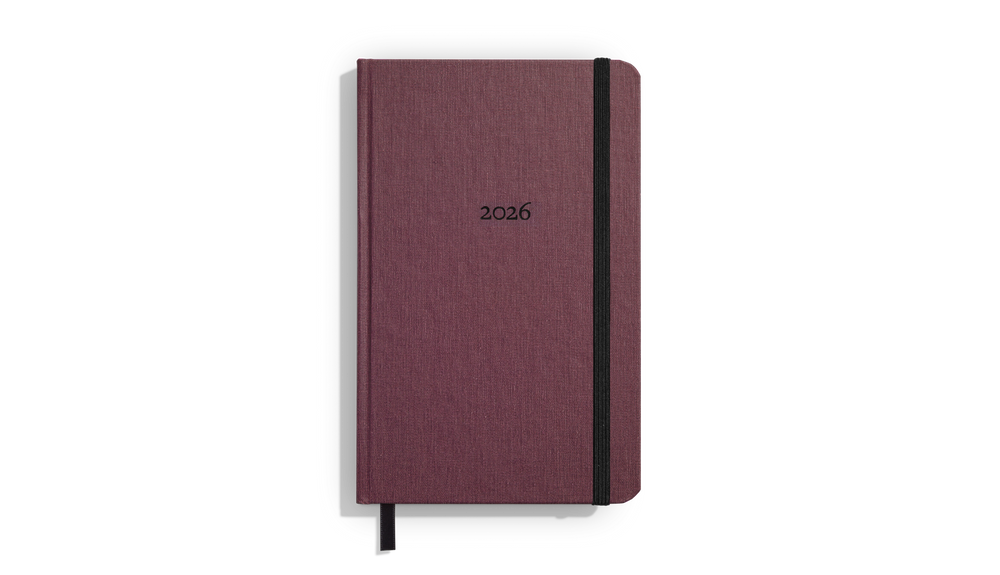 2026 12 Month Runwell Planner - Merlot