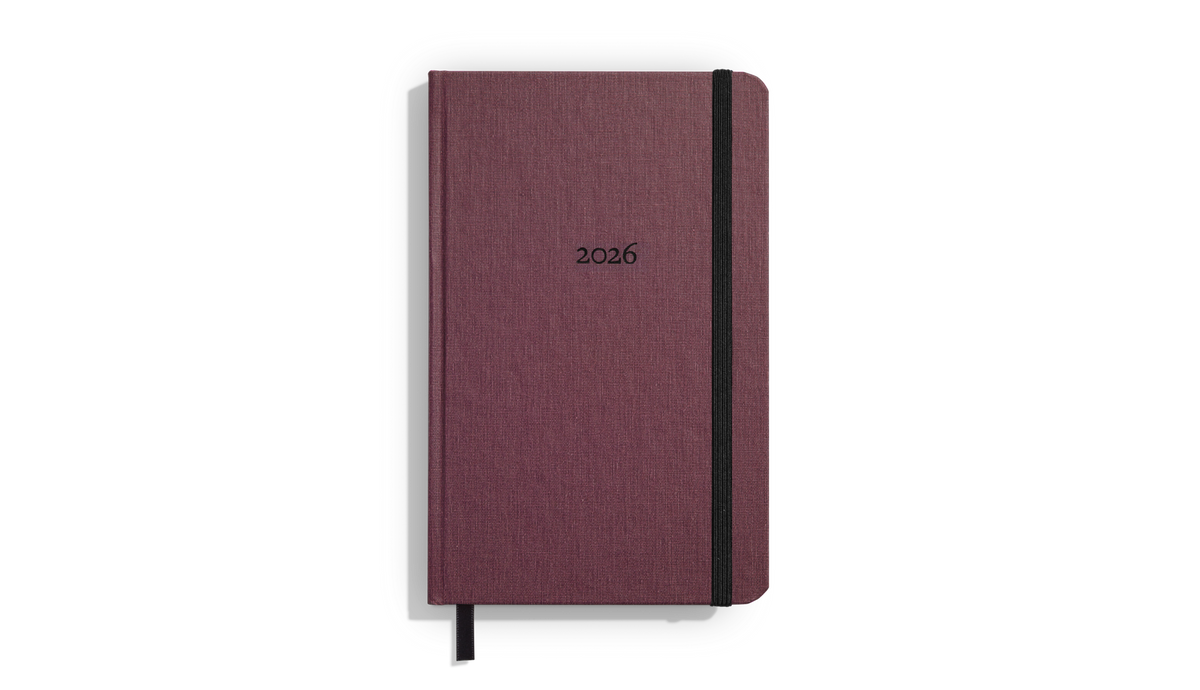 2026 12 Month Runwell Planner - Merlot