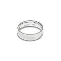 6mm Flat White Gold Band