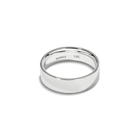 6mm Flat White Gold Band