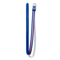 10mm Blue/White/Red Nylon Watch Strap - Blush / Coral / Bourbon