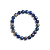8mm Beaded Lapis Bracelet - Lapis