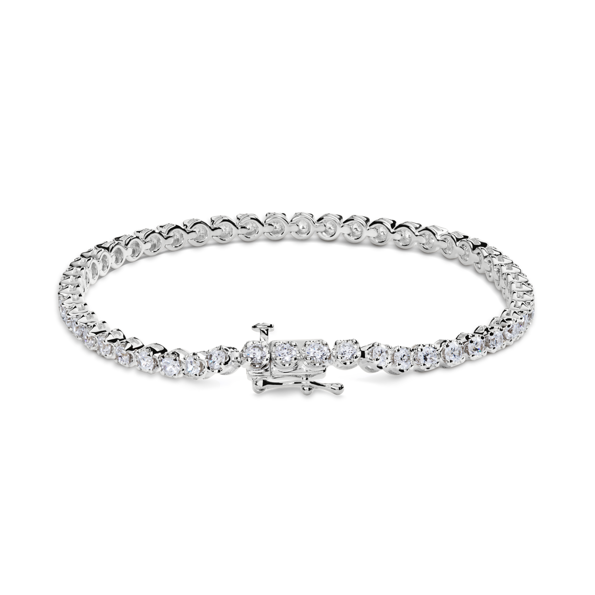 3 Carat 7" Diamond Tennis Bracelet - White Gold