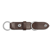 Leather Valet Key Fob - Dark Brown