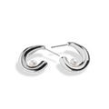 Signature Silver Pearl Hoops