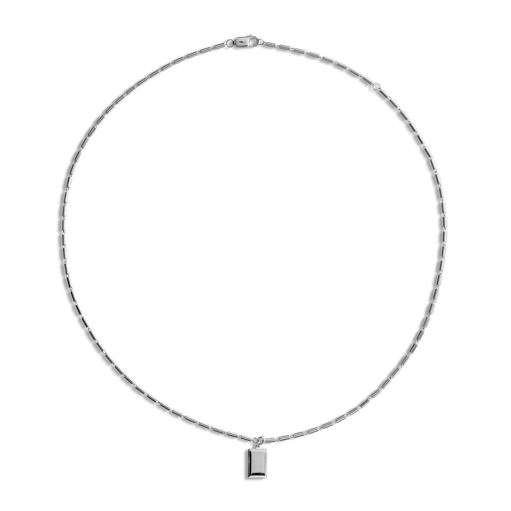 Petite Rectangular Tag Necklace