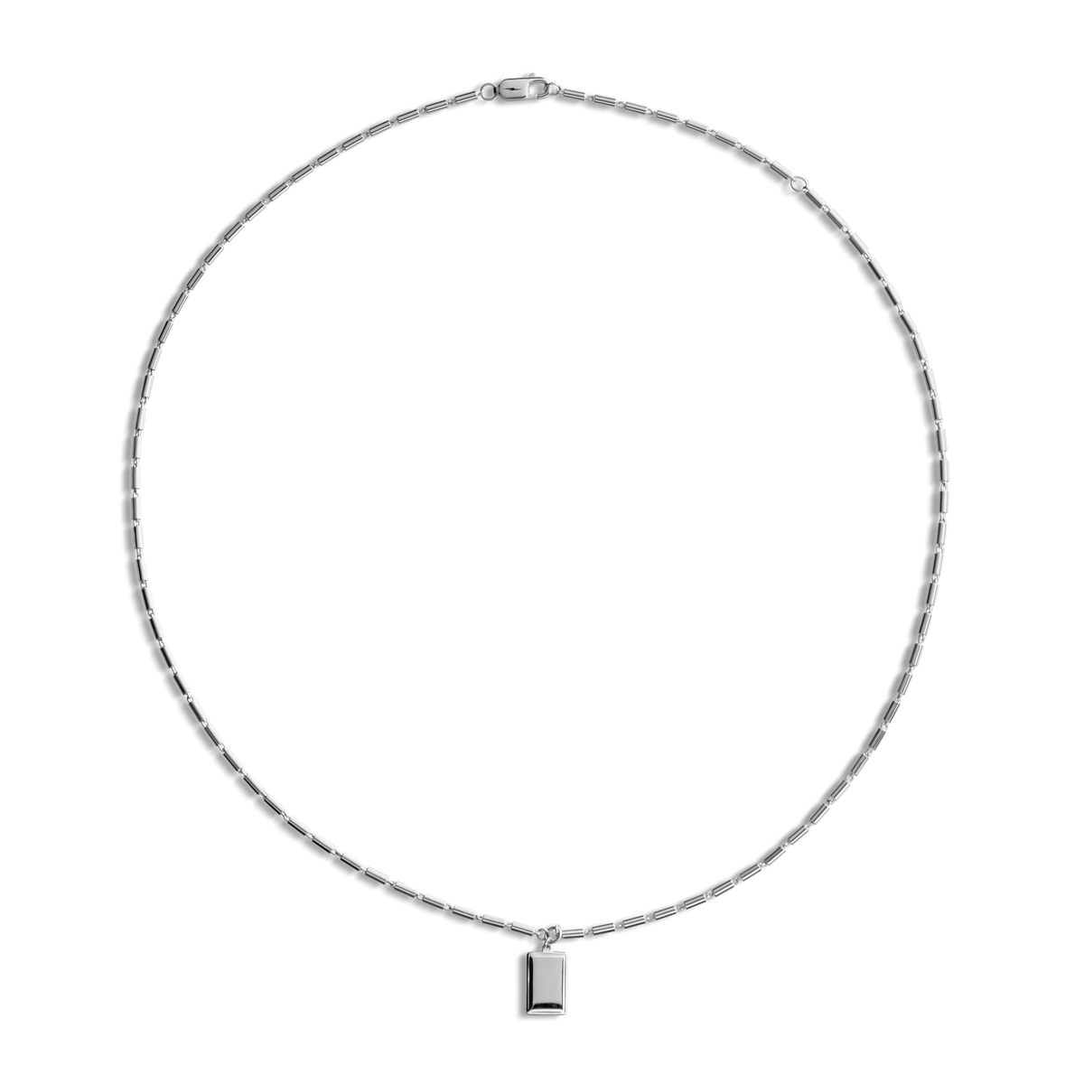Petite Rectangular Tag Necklace