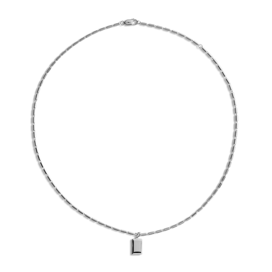 Petite Rectangular Tag Necklace