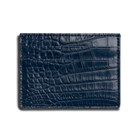 5 Pocket Card Case - Navy Alligator