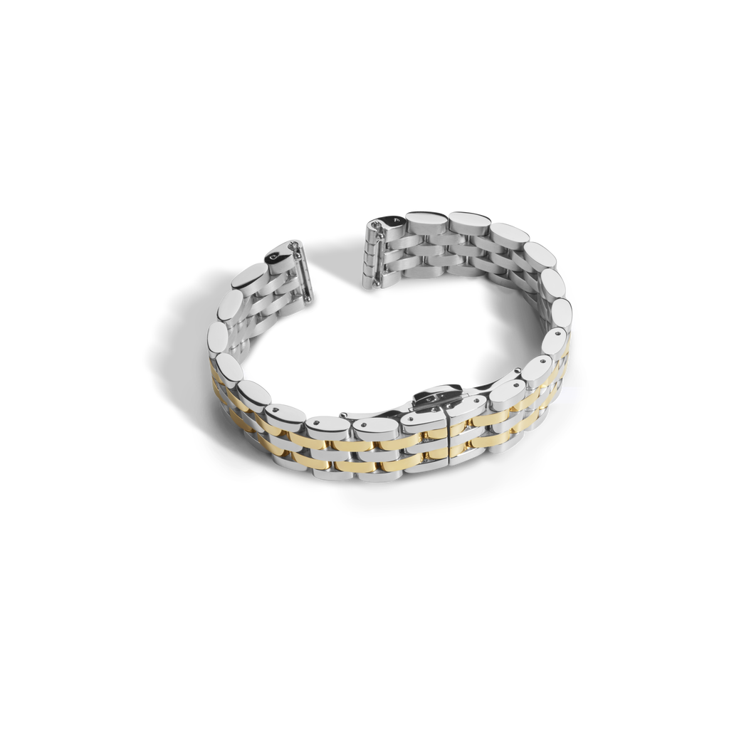 14mm Two Tone 5 Link Bracelet Two Tone