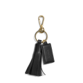 Leather Tassel Keychain - Black