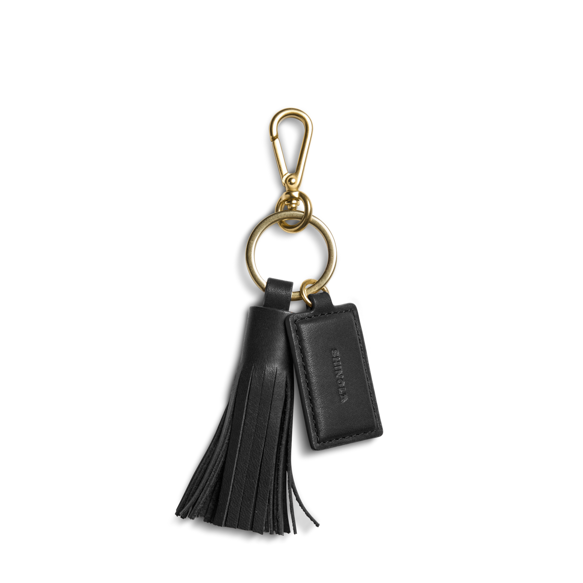Leather Tassel Keychain - Black