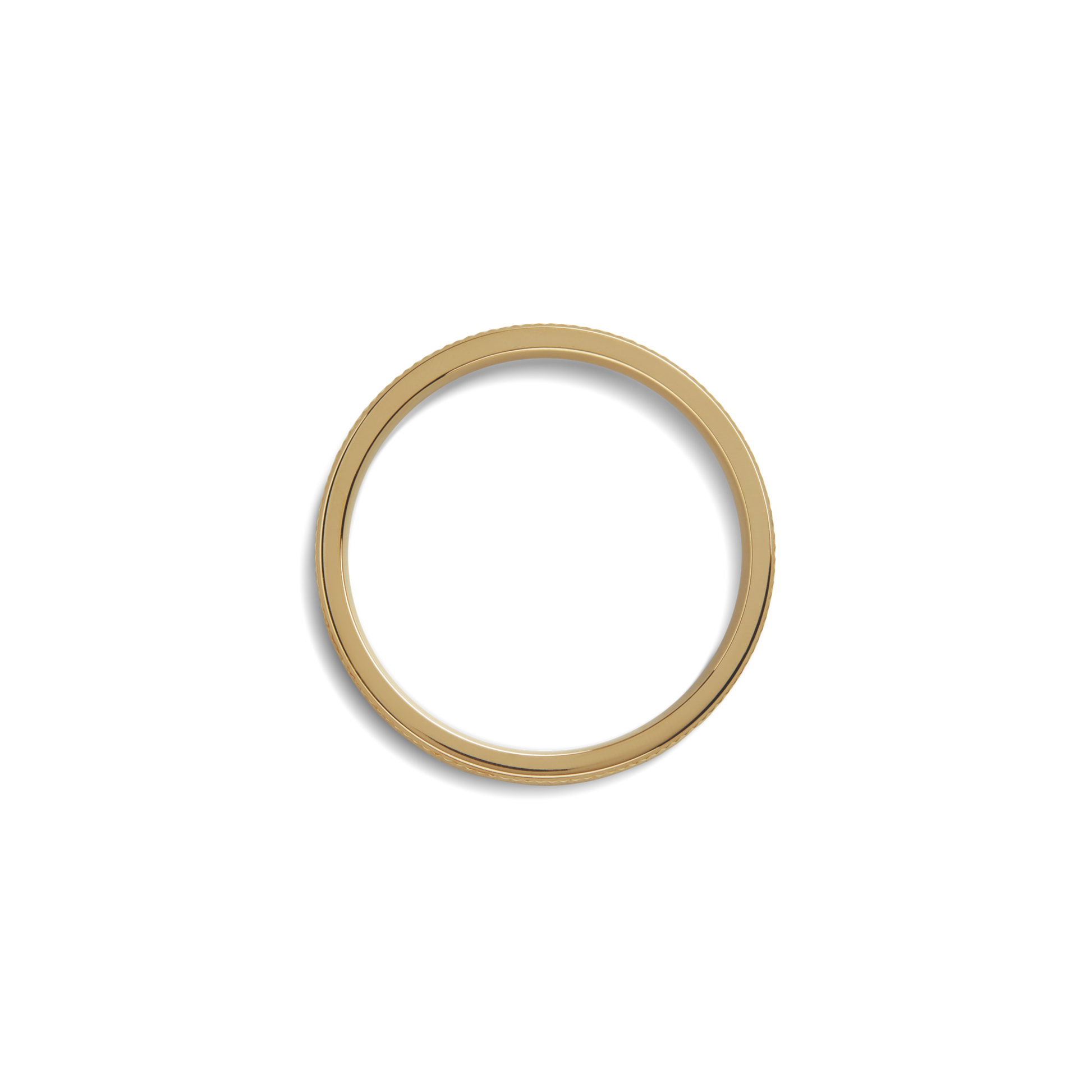 4mm Diagonal Textured Yellow Gold Band