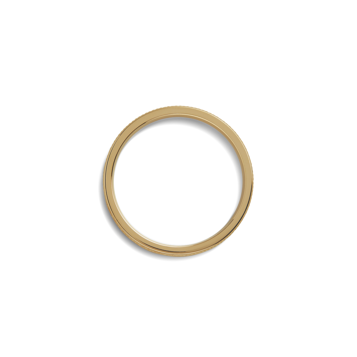 4mm Diagonal Textured Yellow Gold Band