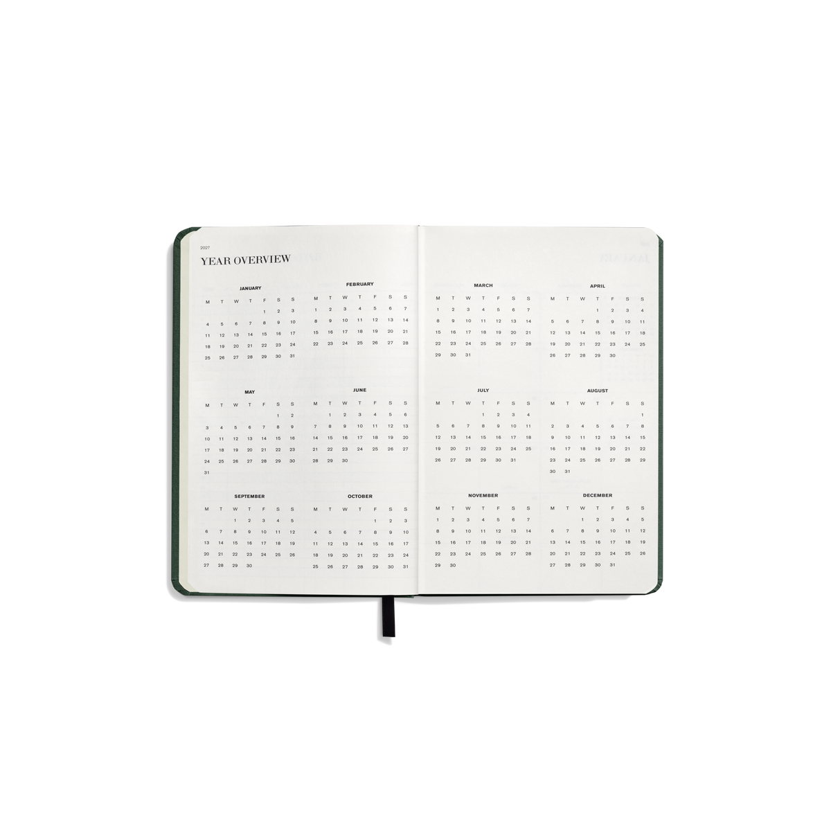 2027 12-Month Runwell Planner - Forest
