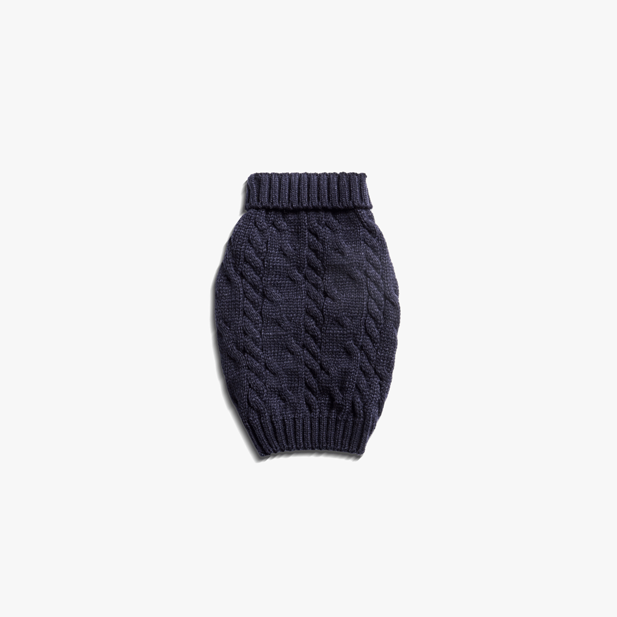 Cable Knit Dog Sweater - Black