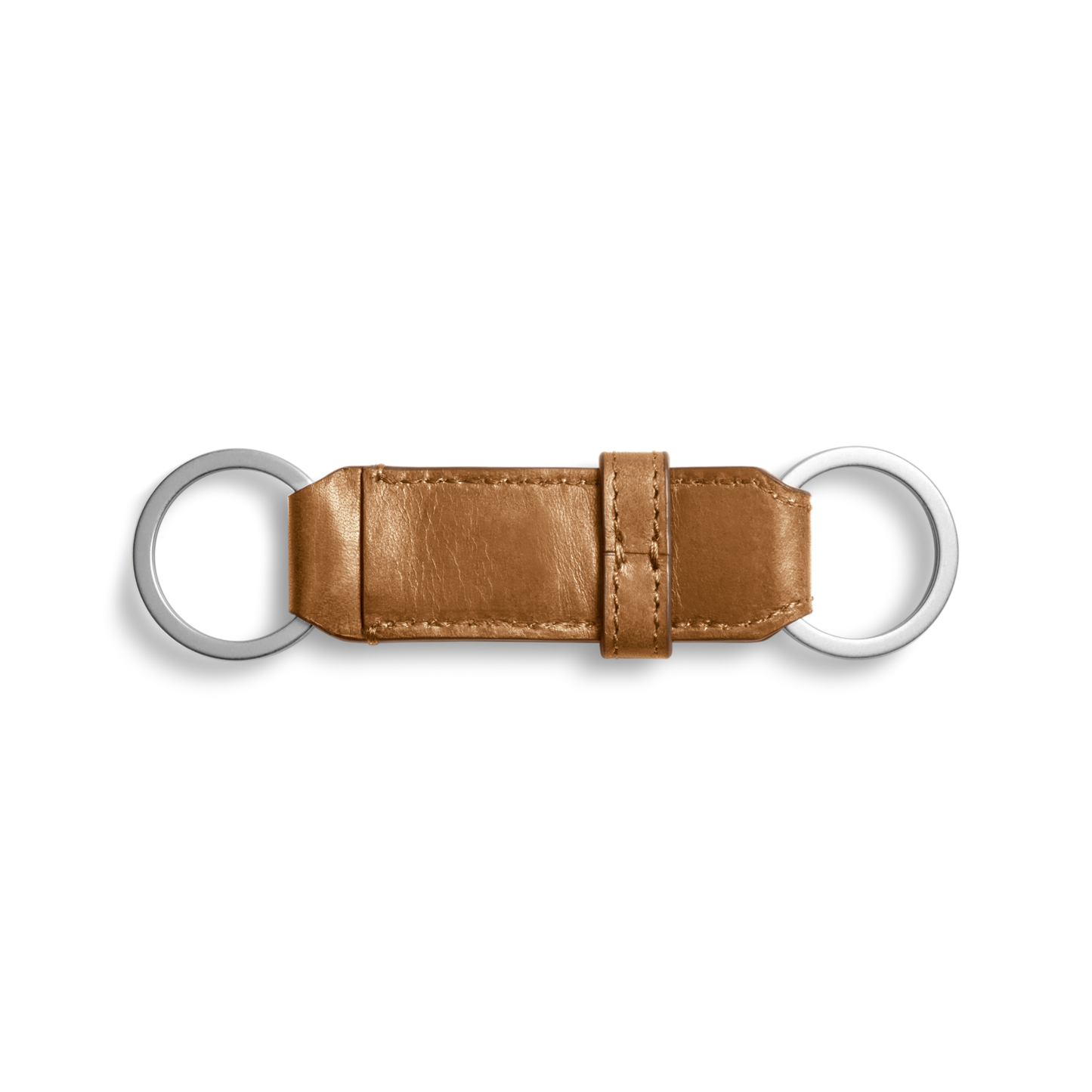 Leather Valet Key Fob - Brown